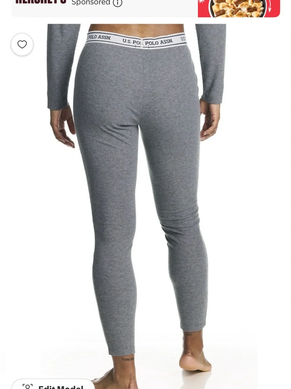 BRAND NEW U.S. Polo Assn. Women's Ribbed Henley Long Underwear Thermal Set Small